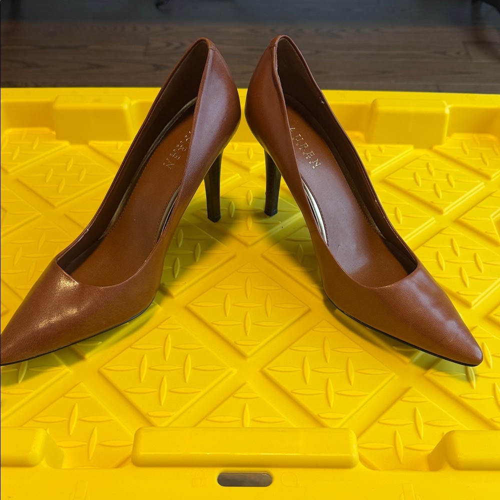 Lauren Ralph Lauren Brown Leather Heels